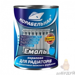 Емаль акрилова для радіаторів Корабельна біла 0.4 л