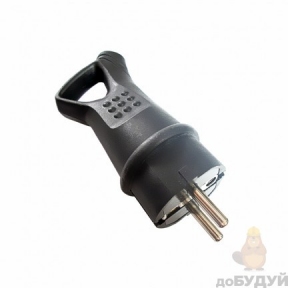 Вилка каучуковая с кольцом прямая с/з черная HN-021082N