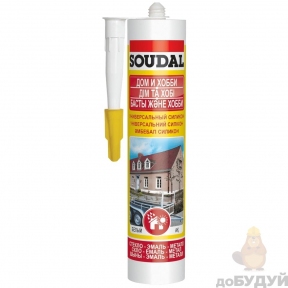 Герметик SOUDAL силікон унів. (чорний) 280 мл.