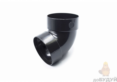 Отвод двухмуфтовый 67° графитовый 100 мм RainWay 130 (Рэнвей 90)