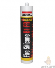 Герметик SOUDAL FIRE B1 FR силікон протипожежний 310 мл сірий