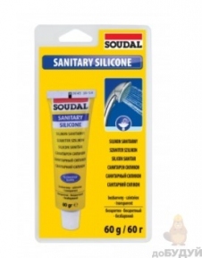 Герметик SOUDAL силикон санитар. (белый) 60мл.