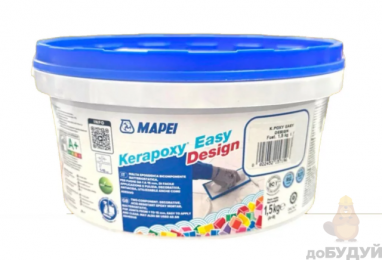 Затирка для швов MAPEI (Мапей) Kerapoxy Easy Design 134 эпоксидная (1,5кг)(Цемент)