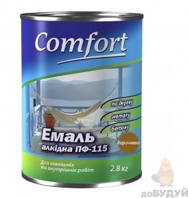 Емаль ПФ 115 Комфорт коричн 2.8 кг	